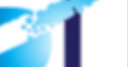Logo design featuring a vibrant blue splash, representing creativity and innovation, relevant to Gary McCoy's animation work.
