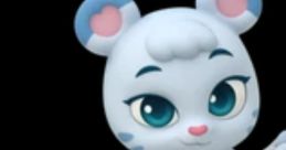 Cute blue tiger character with big eyes and playful expression, ideal for kids' content and "Sasha the Tiger" themes.