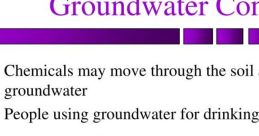 Chemicals in the groundwater will poison you to death