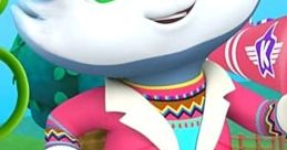 Laura the Spanish cat, vibrant cartoon character in stylish attire and pink boots, embodies fun and creativity for kids.