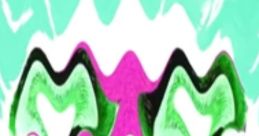 Colorful abstract waves inspired by Роза Барбоскина (Барбоскины), showcasing vibrant greens and pinks.