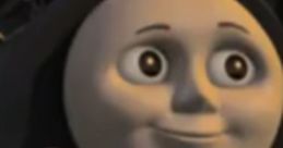 Cheerful character Emily from the German Dub, featuring her signature friendly smile and steam engine details.