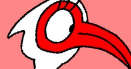 Gracie the Ibis features a whimsical design with a bright red beak and expressive eyes, set against a pink background.