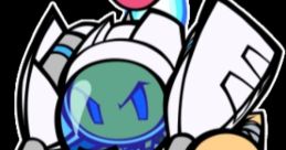 Caesar Bomber from Super Bomberman R in a dynamic pose, showcasing its unique design and color scheme.