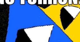 Cartoonish blue and yellow characters with a bold "No Turron?" text, creating a humorous and expressive scene.