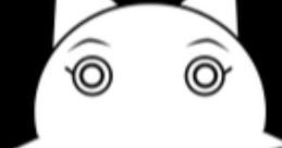 Big Wenda, a quirky, cartoon cat character with wide eyes, showcases a unique and minimalist design on a dark background.