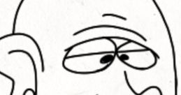 Mr. Brett from the Mario and Luigi Show, depicted with a distinct expression and unique hairstyle.
