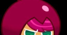 Beet Cookie from Cookie Run Kingdom, featuring a determined expression and vibrant pink and green attire.