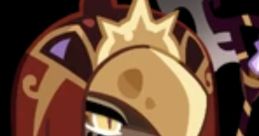 Smoked Cheese Cookie from Cookie Run Kingdom, showcasing a regal appearance and magical staff. Unique and charming character design.