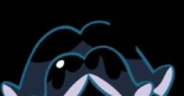 Squid Ink Cookie from Cookie Run Kingdom with a cute, expressive face and playful design, showcasing a whimsical style.