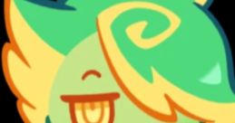 Carameleon Cookie from Cookie Run Kingdom, showcasing vibrant colors and a playful pose with crossed arms.