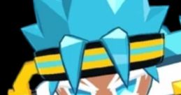 Ice Mint Cookie from Cookie Run Tower of Adventures, showcasing a vibrant blue hairstyle and dynamic pose.