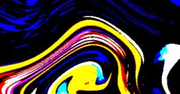 Abstract colorful swirl pattern inspired by Roasted Bacon Cookie from Cookie Run: Tower of Adventures.