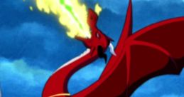 Vibrant Dragon Drizelda, from Tom and Jerry: The Lost Dragon, breathes fire amidst a fantastical landscape.