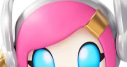 Colorful character with pink hair and blue eyes, representing the playful and vibrant essence of Susie 1.0.