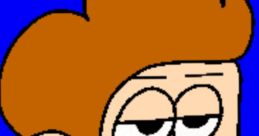 Crumb Bearatic character from the Mario and Luigi Show, displaying a bored expression and bright blue background.