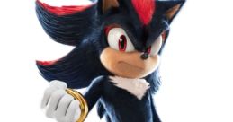 Intense close-up of Shadow the Hedgehog, featuring dramatic lighting and piercing eyes, embodying dark energy from Sonic the Hedgehog.