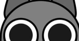 Cute cartoon of a mini gray cat with big eyes and a playful expression, perfect for animal lovers and children's art.