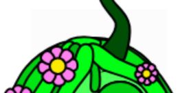 Playful green character with flower-adorned hair, embodying the essence of Vineria's vibrant and whimsical spirit.