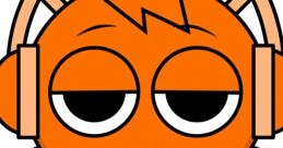 Cheerful orange character with headphones, styled like a banana, representing Sam Text To Speech's fun personality.