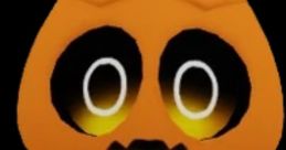 Gordy, the quirky pumpkin character, features large eyes and green accents, perfect for festive themes or gaming.