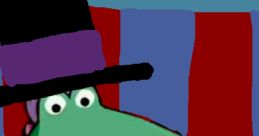 Ringmaster DJ the Dinosaur from Baby Genius, dressed in a top hat and vibrant coat, welcomes the circus audience.