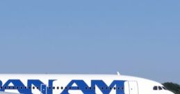 Pan Am Airbus A310 on the runway, showcasing its iconic design and features of GPWS technology.