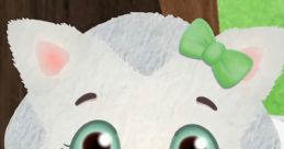 Katerina KittyCat from Daniel Tiger's Neighborhood, smiling in her green dress with a cute bow.