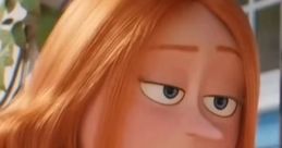 Poppy Prescott from Despicable Me 4 with long red hair and a confident expression, wearing a stylish school uniform.