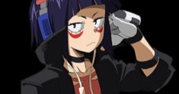 Kyouka Jirou from My Hero Academia, showcasing her distinct style and confident pose with headphones and casual attire.