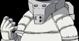 Anan "Thirteen" Kurose from My Hero Academia, depicted in their signature white space suit, striking a confident pose.