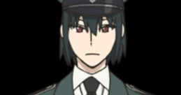 Yuri Briar in a dark green uniform, showcasing his serious expression and iconic hairstyle, reflecting his distinctive character.