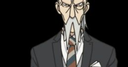 Henry Henderson, an iconic character in formal attire, exuding a mysterious and authoritative presence.