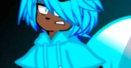 Daryl the Fox2 with bright blue hair and a teal outfit, showcasing a confident and expressive character design.