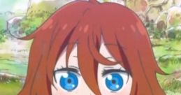 Bandit Girl from Miss Kobayashi's Dragon Maid, with vibrant red hair and blue eyes, stands in a lush outdoor setting.