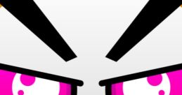 Cartoon graphic featuring intense eyes with pink pupils, capturing a playful yet fierce vibe. Perfect for gaming themes.