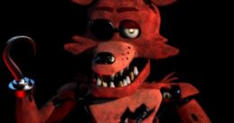 Classic Foxy from FNAF - UCN, featuring an iconic design with a hook hand and rugged appearance against a dark background.