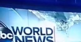 ABC World News Tonight with David Muir studio set showcasing the iconic news logo and blue background.