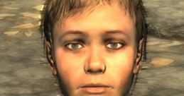 Bryan Wilks, a young character from Fallout 3, displays a thoughtful expression in a post-apocalyptic setting.