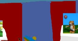 Vinko The Funny Bear plays in a colorful gallery surrounded by cheerful character art, showcasing fun and creativity.