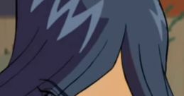 Close-up of a determined animated character with long dark hair and intense expression, embodying resilience and focus.