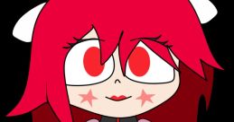 Meggie (G5) character design featuring bold red hair and a vibrant outfit with star motifs and playful bows.