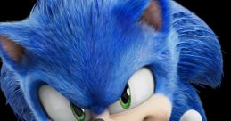 Sonic the Hedgehog striking a confident pose, showcasing his iconic blue spikes and mischievous grin. Perfect for "Sonic 1" fans!