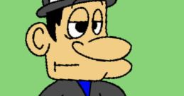 Mayor Chariote Hounder from the Mario and Luigi Show, depicted in an animated style with a hat and stylish outfit.