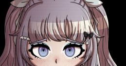 Thoughtful character with lavender hair and expressive eyes, showcasing a unique fashion style inspired by anime.
