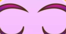 Smiling, relaxed emoji with closed eyes in shades of pink, representing peace and tranquility. Perfect for "Ink In The Pen.