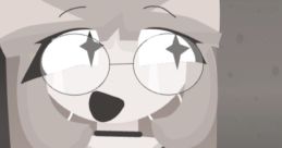 Yuna from Incredibox DLA revaccumed OC, featuring glasses and a cheerful expression in a minimalistic design.