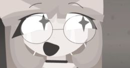Yuna from Incredibox DLA Revaccumed Oc, featuring her cheerful expression and stylish glasses. Retro animation style.