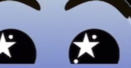 Smiling blue character with starry eyes, conveying excitement, perfect for Taco Bell fans. Cool and vibrant design.