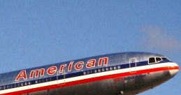 American Airlines McDonnell Douglas MD-11 in flight, showcasing advanced GPWS V3 technology against a clear blue sky.